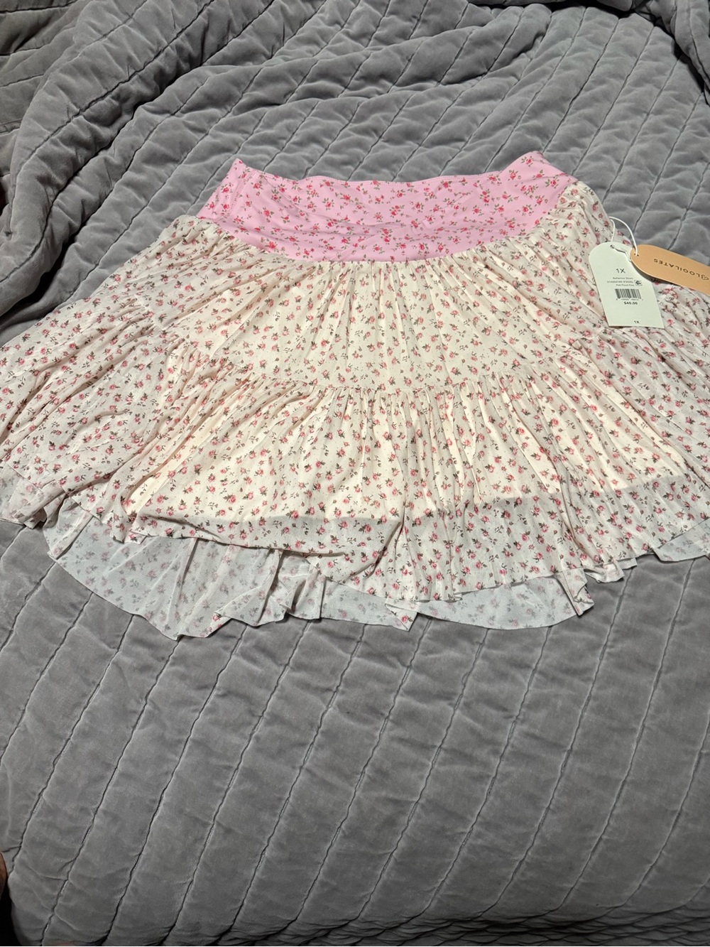 Blogilates Pink Floral Ballerina Skort.